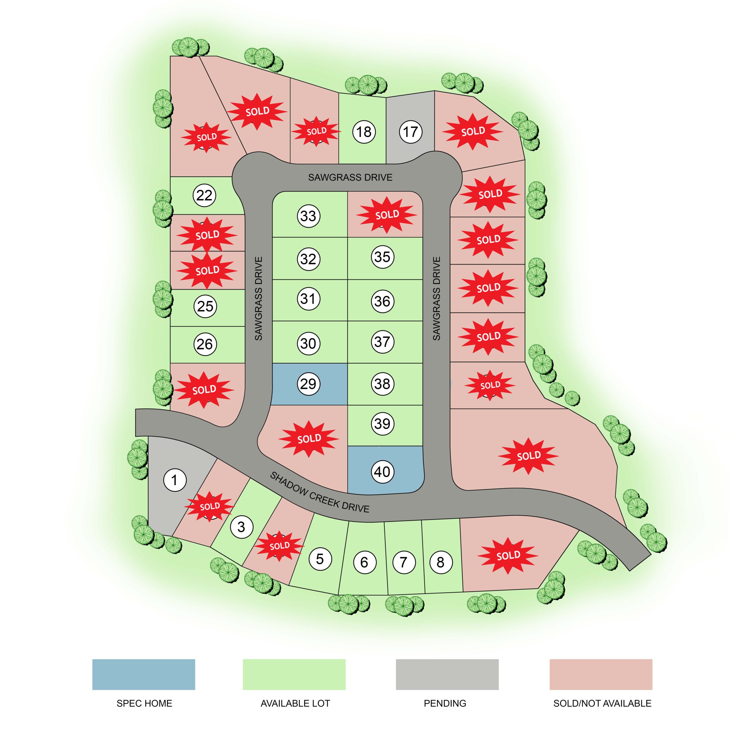 Shadow Creek Plat Map