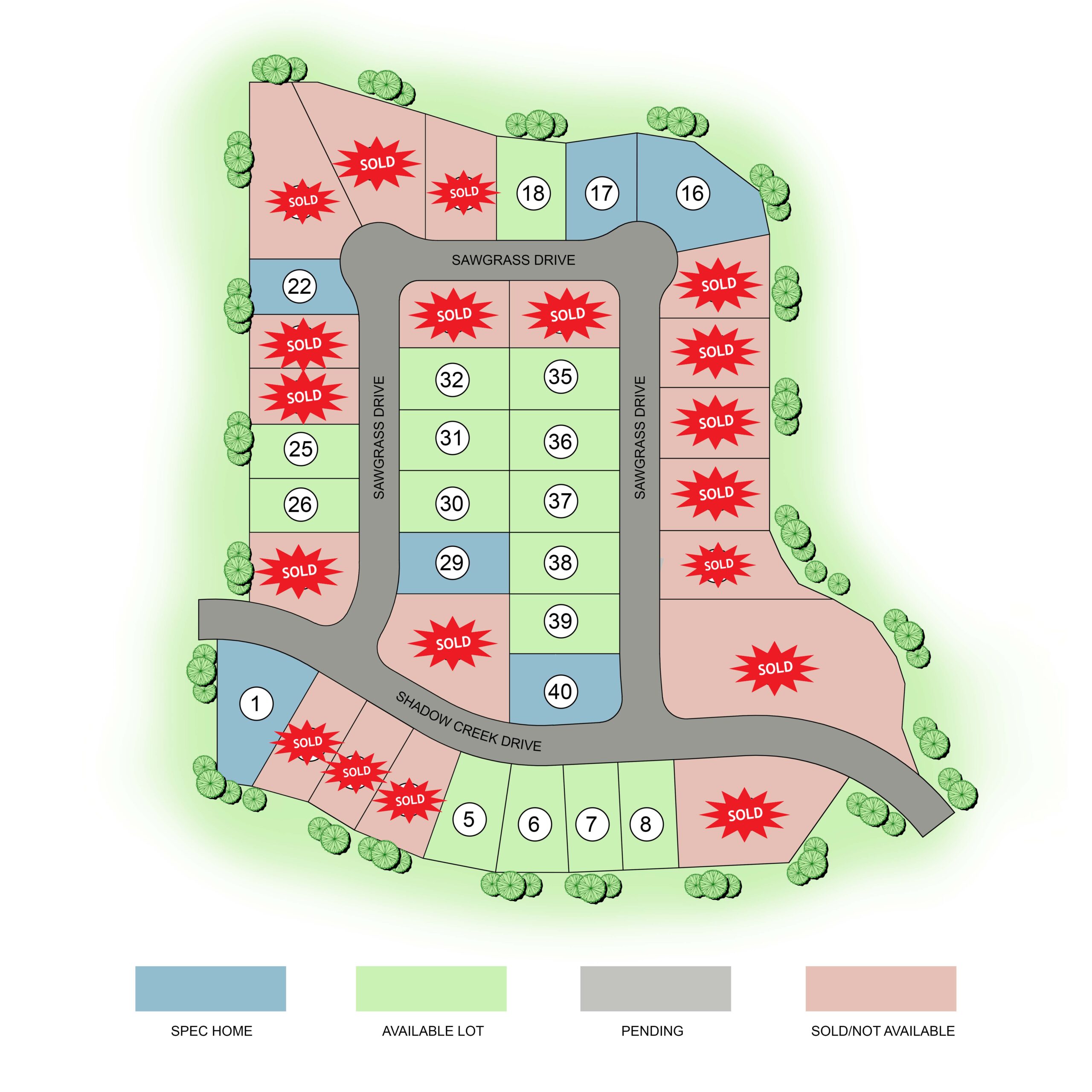Shadow Creek Plat Map